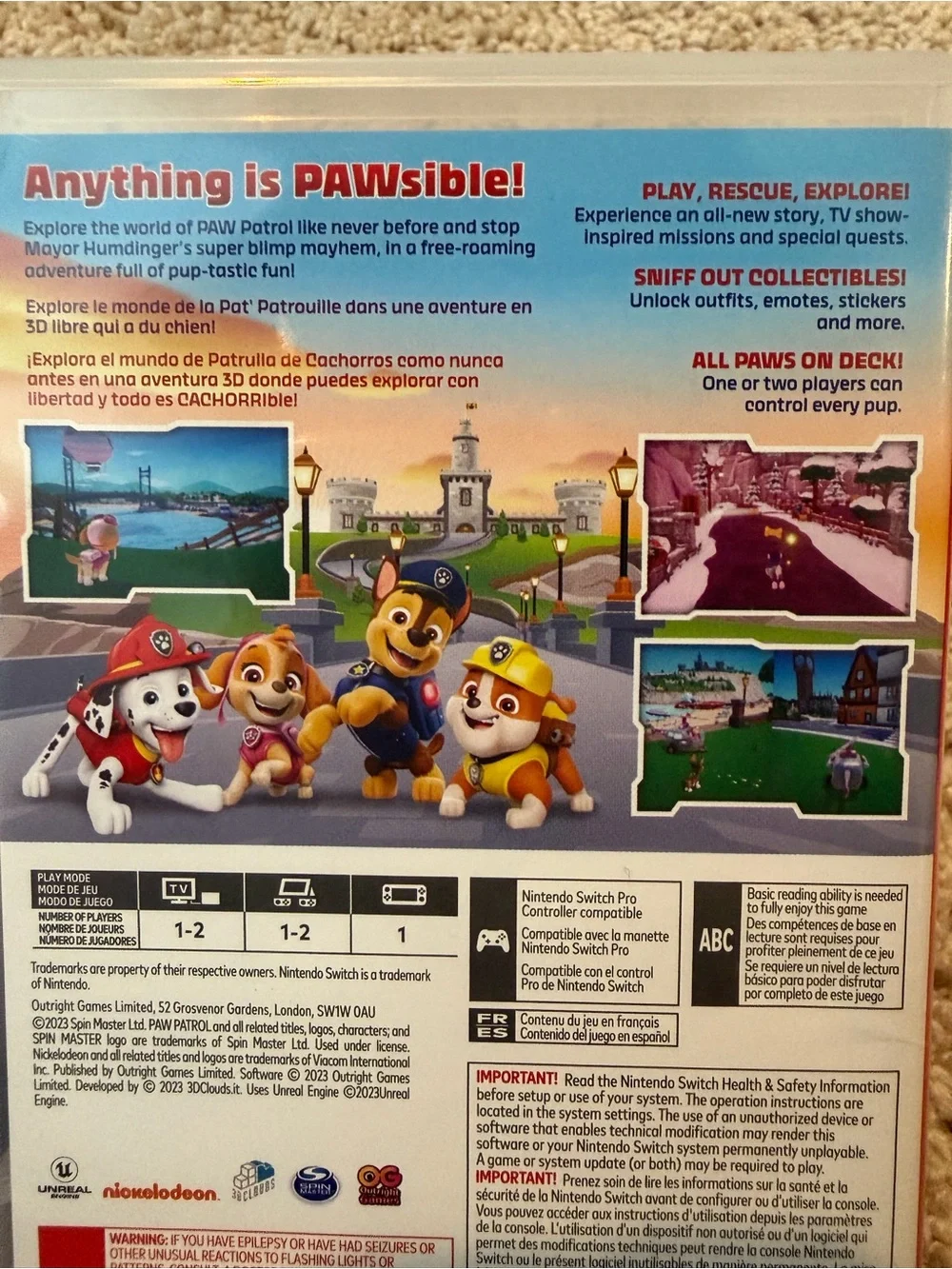 Nickelodeon PAW Patrol World Nintendo Switch Game